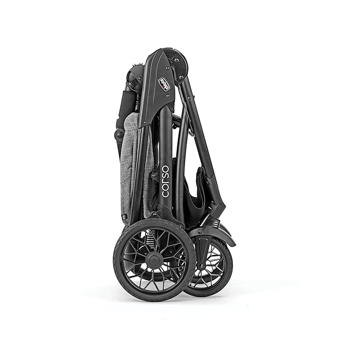 Chicco Corso Primo ClearTex Modular Travel System, Corso Primo Modular Stroller with KeyFit 35 Zip ClearTex Infant Car Seat and Base, Aspen/Black