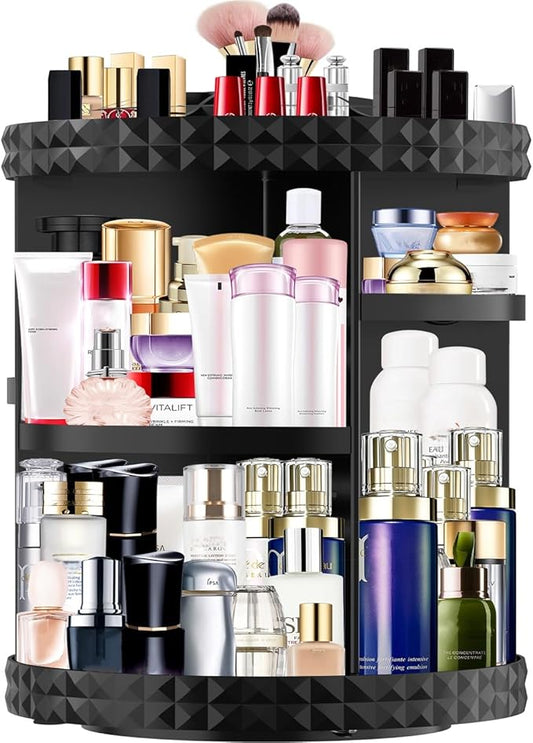 Makeup Organizer 360 Degree Rotating 7 Adjustable Layers Large Capacity Cosmetic Organizer Transparent Make Up Organizers and Storage