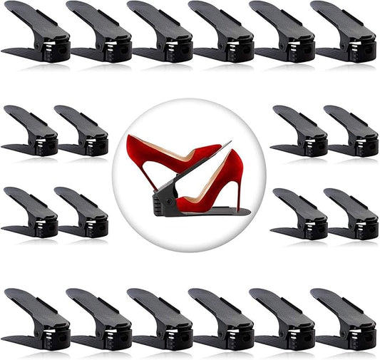 Neprock Shoe Rack Shoe Organizer Space-Saving Storage Shoe Organizer for Closet,Shoe Stacker Shoe Slots Space Saver Double Stack Shoe Holder Homeries
