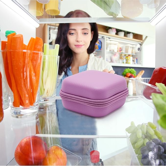 Teenyyou 9 Slots Insulin Peptide Fridge Carrying Case Vial Holder Storage Protector Bag, Fits Standard 10ml Vials, Insulin Cooler Travel Kits Case Organizer Diabetes Protector(Purple)