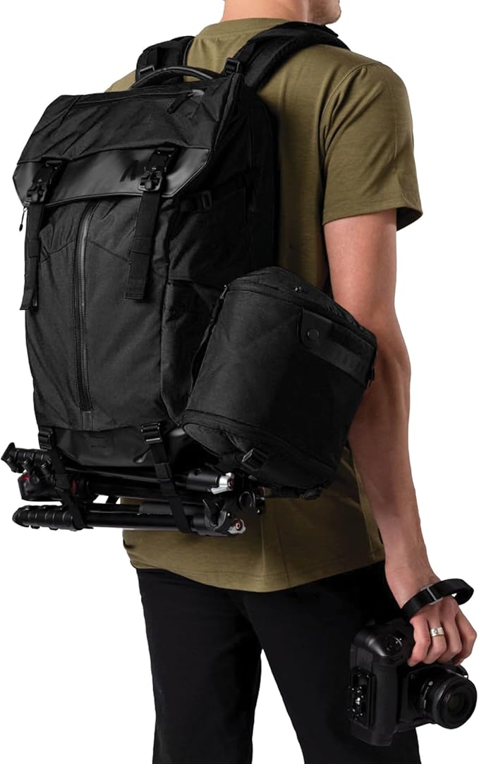 Boundary Supply Prima System 3-in-1 Camera Backpack Obsidian Black– Modular Travel Backpack, Camera Bag & Laptop Sleeve, Waterproof, Large Capacity, for Photographers & Travelers