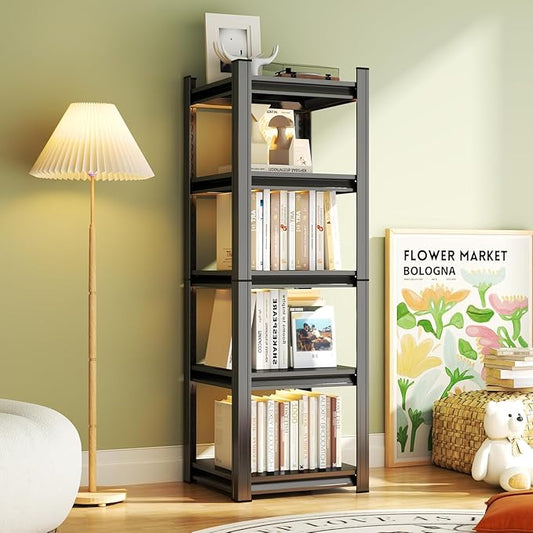 63''H*28W'' Garage Shelving Metal Garage Shelf Unit 5-Tier Storage Shelves Heavy Duty Shelf Organizer Industrial Shelves for Warehouse Basement Kitchen Pantry Commercial, Black