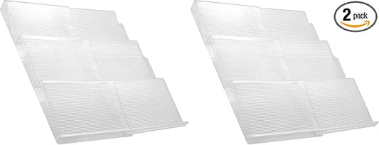 BaHoki Essentials 3 Tier Spice Rack- Kitchen Drawer Organizer - Clear Plastic Storage Rack for Kitchen Pantry - Perfect for Salt, Pepper, Spices and Seasonings (Pack of 2)