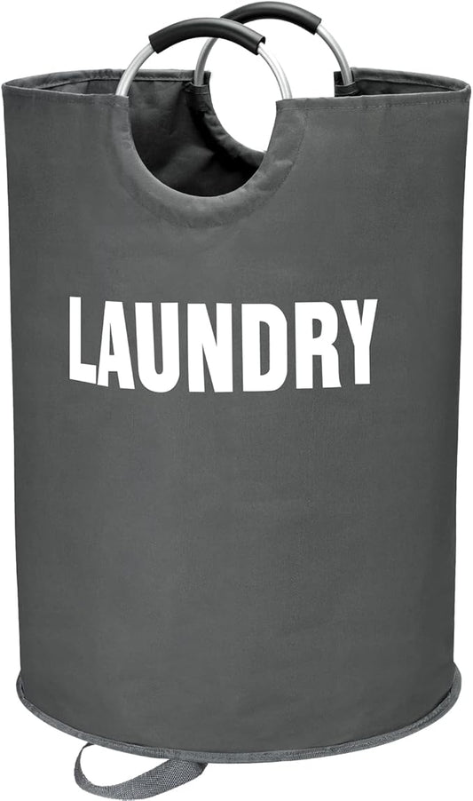 Maxsilan 160L XX-Large Laundry Basket, Freestanding Tall Clothes Hamper, Collapsible Laundry Bag, Dark Grey