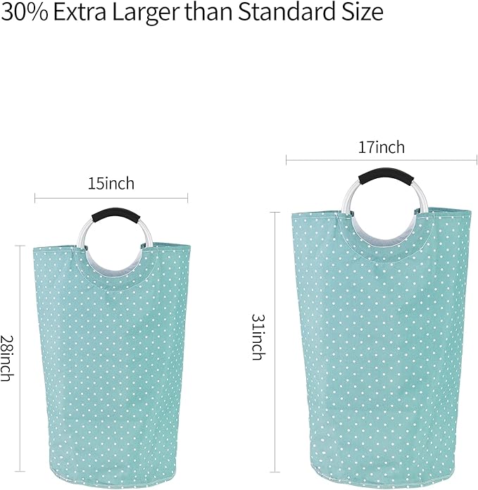 Dalykate Large Laundry Basket 82L Collapsible Oxford Fabric Laundry Hamper Foldable Clothes Laundry Bag with Handles Waterproof Washing Bin Portable Dirty Clothes Basket for College Dorm, Family