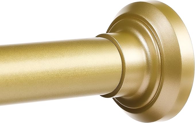 ENJOYBASICS Shower Curtain Rod 30 to 88 Inches, 1 Inch Stainless Steel Adjustable Spring Tension Rods No Drill for Bathroom, Closet, Window, Room Divider, Never Rust, Non Slip, Gold