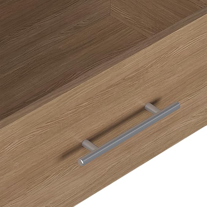 4 Drawer Short Tower Closet Unit, Modular Closet System, Wood Closet System Organizer with Storage for Walk In Closets, Clothing Rack Closet for Hanging Clothes, Bedroom, Wood, 25.5"W