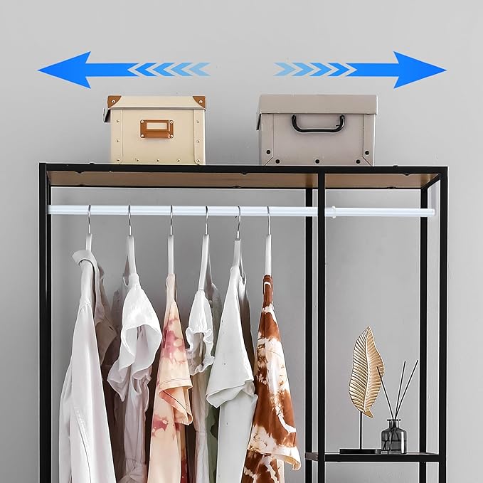 Threehoney Expandable Closet Rod for Wire Shelf Hanging Clothes Adjustable Heavy Duty Closet Hanging Rod Extender Heavy Duty Hanger Bar Metal Poles for Wardrobes Hanger, 1 Pack (24-41 Inch,White)
