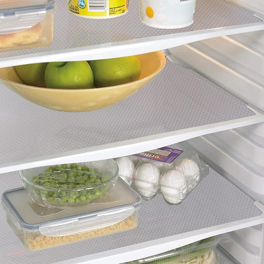 Aiosscd 15PCS Shelf Mats Refrigerator Liners Washable Refrigerator Pads Fridge Mats Drawer Placemats Home Kitchen Gadgets Accessories Organization for Top Freezer(White)
