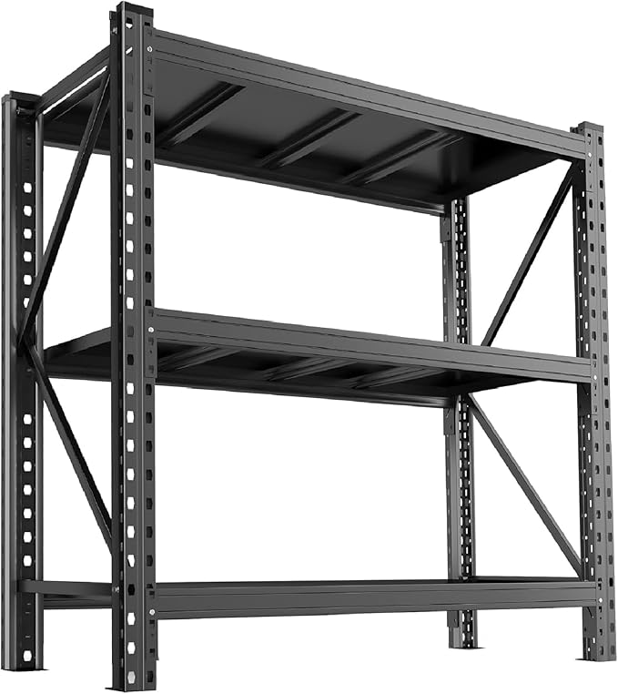67''W/63''H Garage Shelving Units 5000Lbs Adjustable Heavy Duty Garage Storage Shelves Organization Industrial Shelving 3 Tier Storage Shelf Rack for Basement, Warehouse