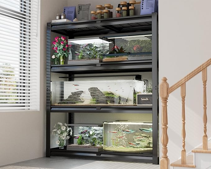 PrimeZone 40" W Heavy Duty Garage Shelving 2200 LBS 4 Tier Storage Shelves Adjustable Industrial Metal Wire Shelf Utility Rack for Garage,Basement,Pantry,Warehouse,Commercial,40" W X 20" D X 60" H