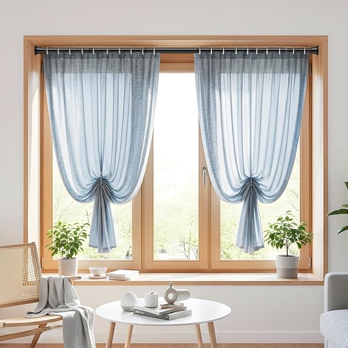 1pack Tension Curtain Rod 32 to 76 Inch, Black Spring Tension Curtain Rod Adjustable Expandable Curtain Rod No Drilling, Spring Loaded Curtain Rods for Windows, Bedroom, Doorway Door, Closet