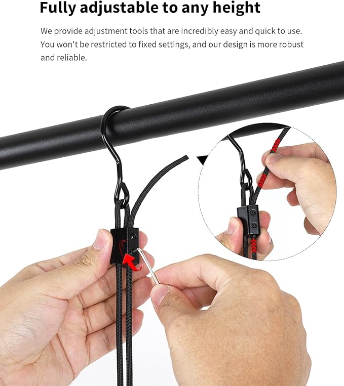BaiNong Adjustable Closet Hanging Rod Heavy Duty 44'' Black (Black, 44 Inch)
