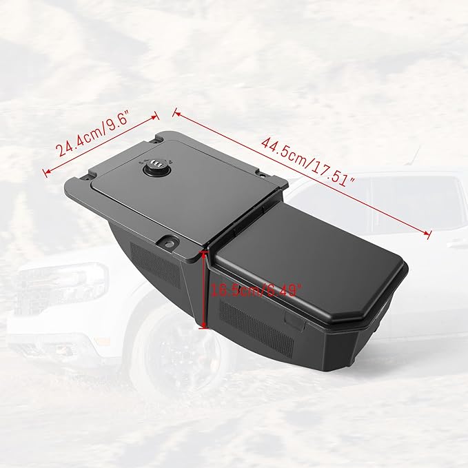 Lockable Bed Cargo Partition Storage Bin Compatible with Ford Maverick 2022-2025 | Cargo Organizer with 3-Digit Security Code Lock | Modular Partition Truck Bed Accessories