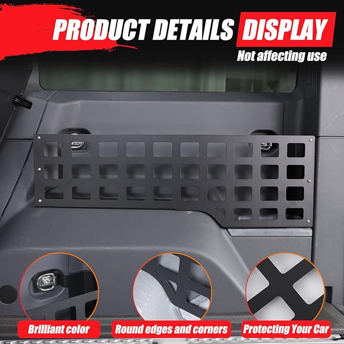 Rear Cargo Rack Trunk Modular Panel Organizers Shelves Compatible with INEOS Grenadier 2022-2025 Trunk Side Molle Storage Rack Basket System Luggage Storage (Left+Right)