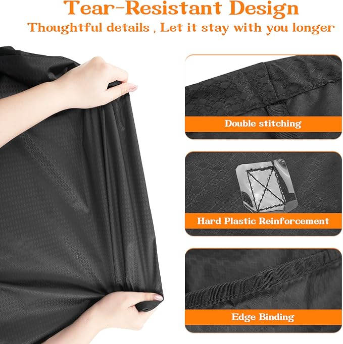 MissBoy 120L Heavy Duty Nylon Laundry Bag with Shoulder Handles, Tear-Resistant & Splash-Proof Dirty Clothes Storage Pouch for College Dorms, Laundromat & Beach Travel, Foldable & Washable