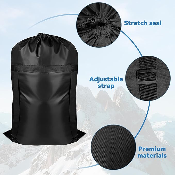 24 x 36-inch Large-Capacity Waterproof Laundry Bag (with Backpack Straps) – Heavy-Duty Drawstring Design, Ideal for Travel, University Halls of Residence, laundrettes and Seasonal Clothing Storage.
