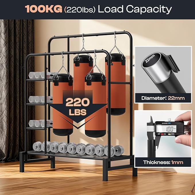 Clothes Rack for Hanging Clothes, Double Rods Clothing Rack with 3 Tier Storage Shelves, Multifunctional Heavy Duty Garment Rack for Bedroom, Laundry, Wardrobe Closet, Black