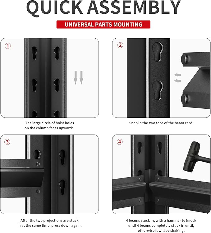 OLLRRACT Garage Shelving Unit, Heavy Duty 5 Tier Storage Shelf, Industrial Utility Shelving, Durable Metal Shelf Organizer, Metal Garage Shelving Heavy Duty 16" D x40 W x78 H（2 Pieces）