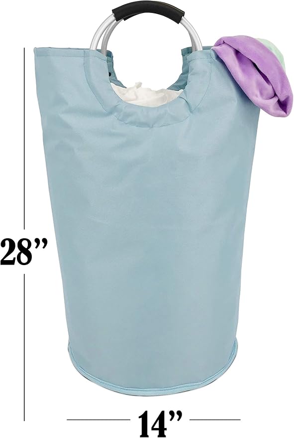 Handy Laundry Bag With Handles - 60L - Collapsible Fabric Laundy Hamper Bag - Laundry Basket For Dorm - Waterproof - Foldable - Suitable for a Dorm Clothes Hamper (Pack of 2)