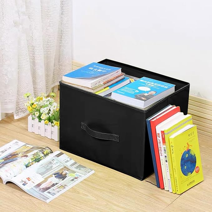 EBIGIC Storage Cubes Collapsible fabric Storage bins,cube storage organizer 10.5 * 10.5 * 11 inch,For home and office Collapsible Closet Shelf Organizers, Drawer Organizers(Black)