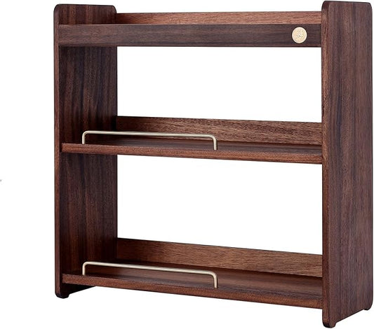 Coffee Mug Holder Wooden Cup Rack Mug Display Shelf Coffee Cup Holder for Countertop with 3 Tier Wood Coffee Mugs Holder for Kitchen Coffee Cup Storage