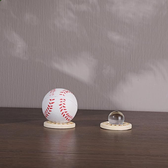 20 Pcs Decorative Egg Holder Wooden Egg Holder Wood Sphere Stand Crystal Ball Display Stand Small Round Wooden Sphere Stands for Decorative Eggs Gemstone Balls