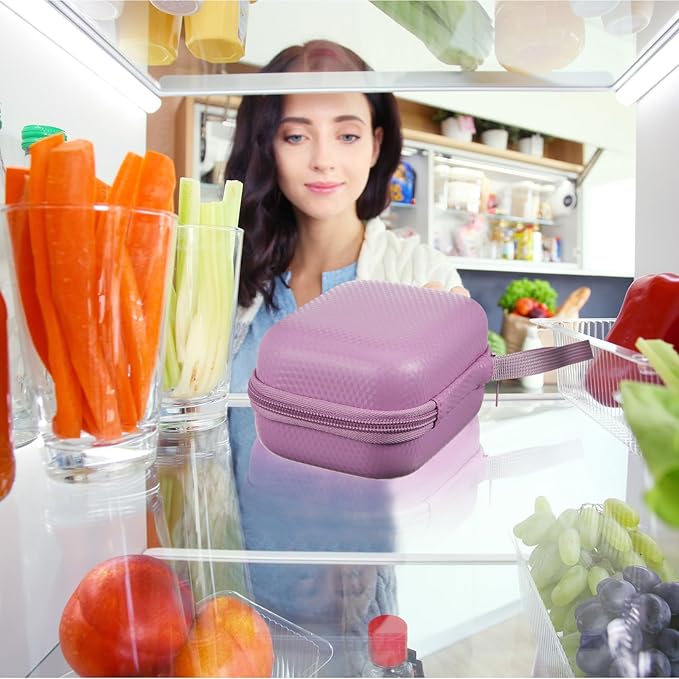 Teenyyou 6 Slots Insulin Peptide Fridge Carrying Case Vial Holder Storage Protector Bag, Fits Standard 10ml Vials, Insulin Cooler Travel Kits Case Organizer Diabetes Protector(Purple)