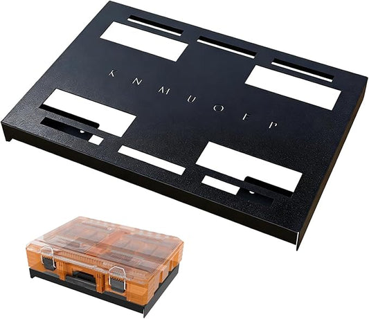 Mounting Plate for Klein MODbox, Heavy-Duty Alloy Steel Mounting Bracket for Klein, Full Width, Bolt-On / Screw-On for Wall & Trunk Installation, Accessory for Klein MODbox Modular Tool Storage System