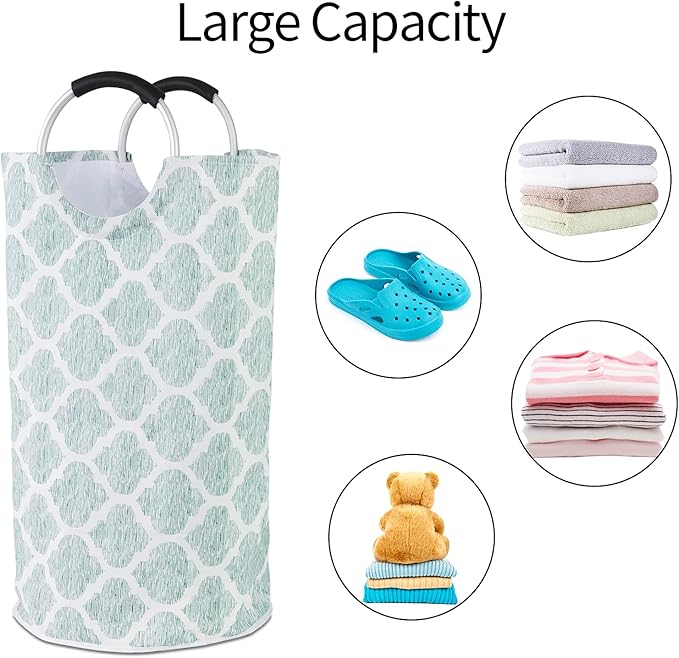 Dalykate Extra Large Laundry Basket 115L Collapsible Oxford Fabric Laundry Hamper Foldable Clothes Laundry Bag with Handles Waterproof Washing Portable Dirty Clothes Basket for College Dorm, Family