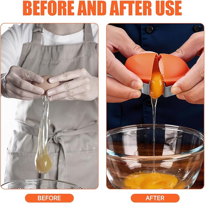 3 PCS Egg Shell Opener Egg Separator for Raw Eggs,Hard Boiled Egg Peeler Egg Cube Egg Separator,Quickly Cutting Off Cooked Eggs,Stainless Steel Eggshell Breaker Kitchen Gadgets (3 egg)