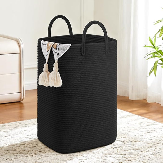 Artfeel Laundry Basket,Woven Cotton Rope Laundry Hamper,60L Versatile Storage for Dirty Clothes,Baby Toys,and Blankets in Bathroom, Nursery,and Living Room