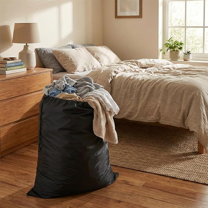 Multipurpose Extra Large Laundry Bag Storage Bag (27"x35", Black)