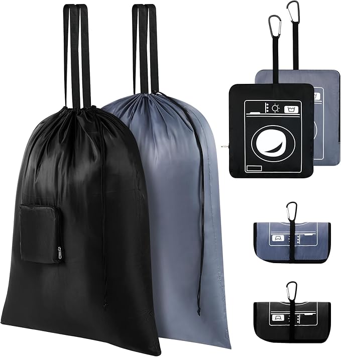 24" x 33" Extra Large Heavy Duty Laundry Bag With Handles, Travel Laundry Bag for Dirty Clothes, Laundry for Traveling,Camp, Dirty Clothes Travel Bag,
