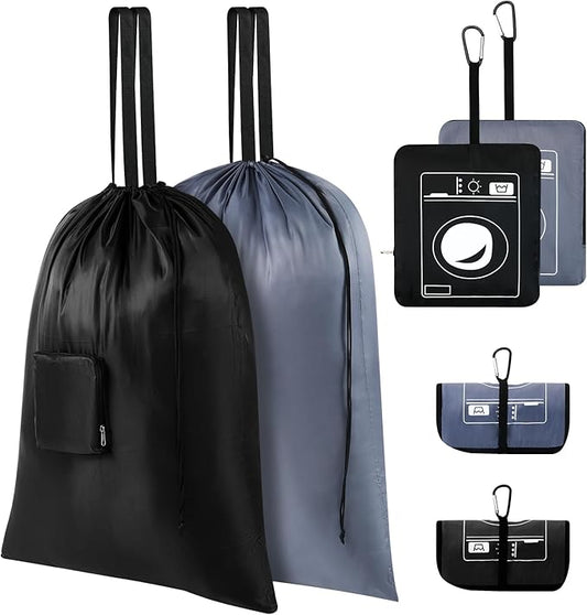 24" x 33" Extra Large Heavy Duty Laundry Bag With Handles, Travel Laundry Bag for Dirty Clothes, Laundry for Traveling,Camp, Dirty Clothes Travel Bag,