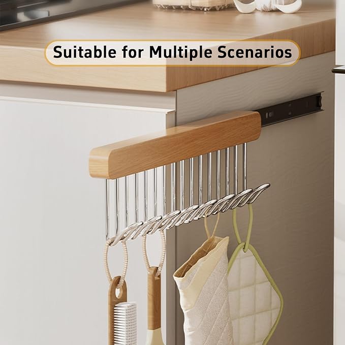 2 pack 12 inch valet rods for closets, extendable and pull-out wardrobe pole for belt hangers,tie hangers,bra organizer, extender hanging rod with metal hooks, closet valet rod slide out