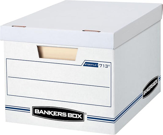 Bankers Box 30-Pack Basic Duty File Storage Boxes with Lids, Letter/Legal, Stor, (0071304)