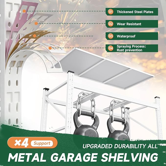 Letaya 4000LBS Storage Shelves Heavy Duty,60" W Garage Shelving Units, 4 Tier Adjustable Utility Rack Shelf,Large Metal Industrial Shelves,for Shop,Warehouse,Basement (60" W x 24" D x 70" H)