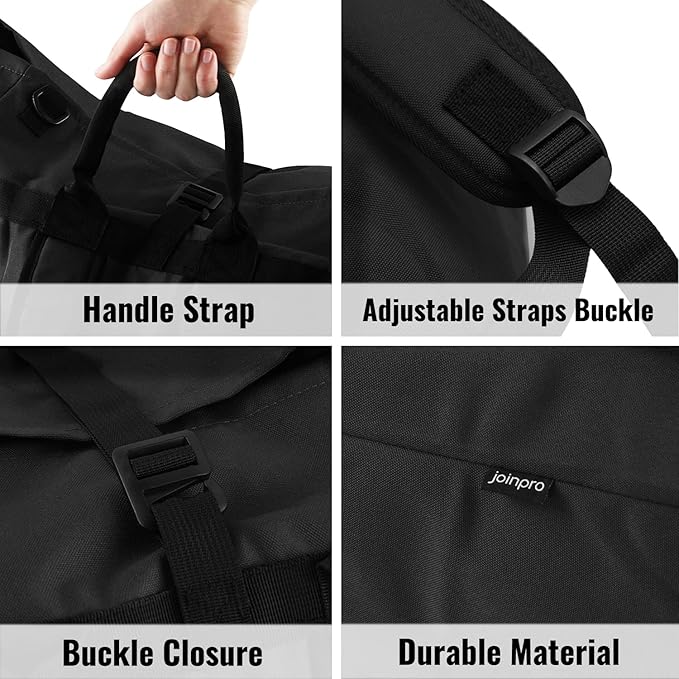 Laundry Backpack Bag 125L Extra Large, Heavy Duty for College Dorm & Apartment, Durable Thick Material Laundry Hamper with Padded Straps for Easy Carry, 3 Pockets for Travel & Laundromat (Black)