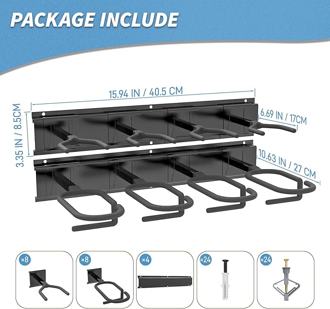 Gun Rack Wall Mount, Aluminium Alloy Gun Racks for Wall, Adjustable 4/8/12 Slot Indoor Gun Racks Securely Hold Shotguns Rifles Rack