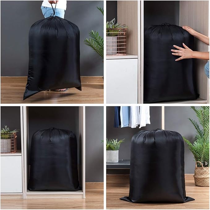 Multipurpose Extra Large Laundry Bag Storage Bag (Black, 13"x17")