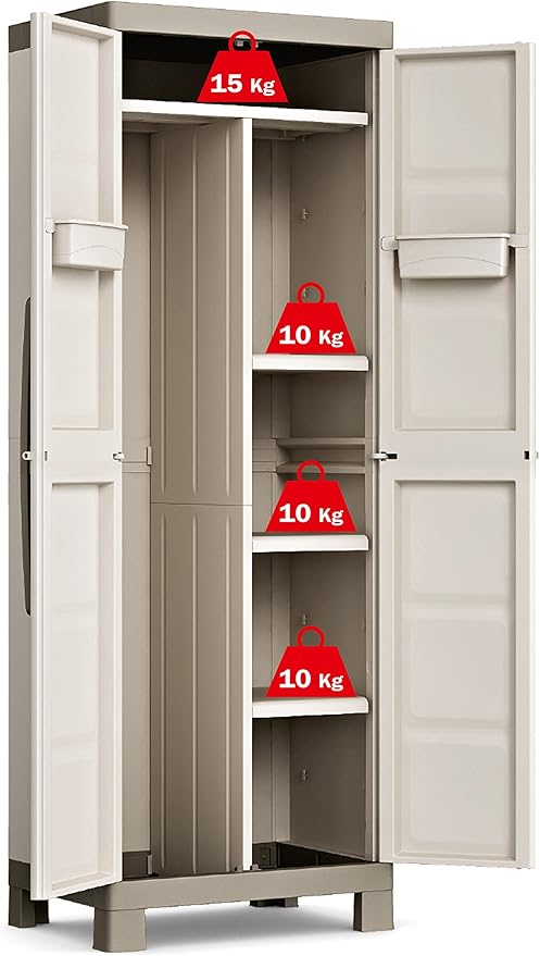 'Kis Plastic Cupboard Excellence Utility, Set of 1, Sand, 9710000 0313 02