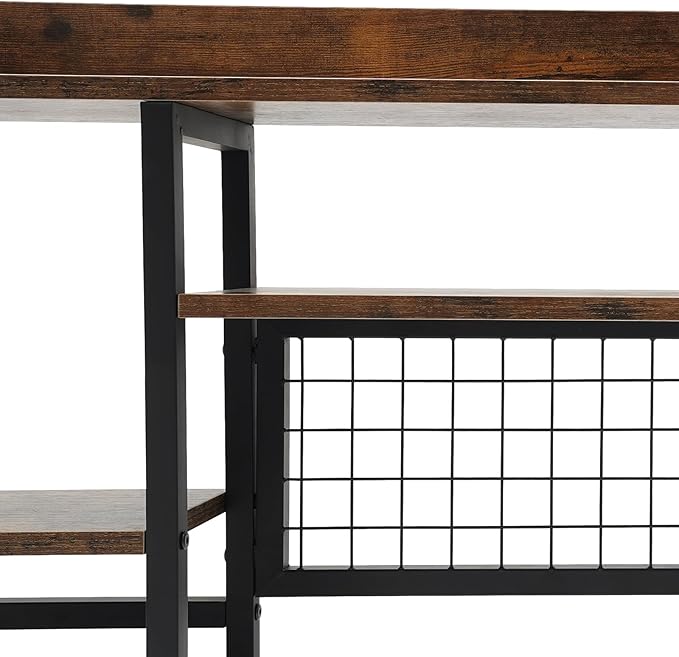 Desktop Bookshelf, 37.4" Desktop Organizer Shelf Black Desk Hutch for Computer Desk 2 Tier Desk Shelf Multifunctional Freestanding Storage Rack Display Shelf for Home Office