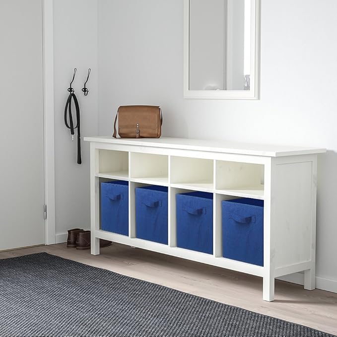 PowerKing Collapsible Storage Cubes with Handles, Fabric Foldable Bins for Closet Shelves, Durable Organization Storage Bins, 10.5'' x 11'' x 10.5'', 6 Pack, Dark Blue