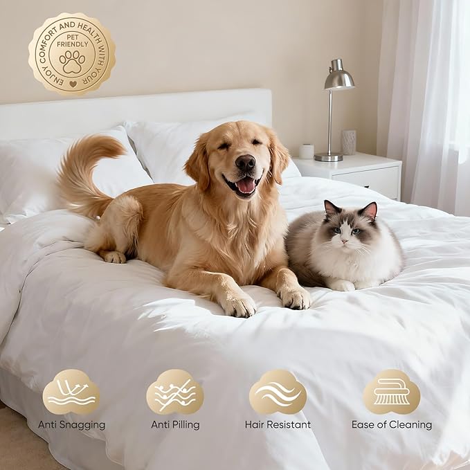 TWK 1200 Thread Count 100% Egyptian Cotton Sheets Bed Set,Thickness,Long-Lasting Durability,Resists Pilling,Deep Pocket Up to 18",with a Laundry Bag (White, Full)