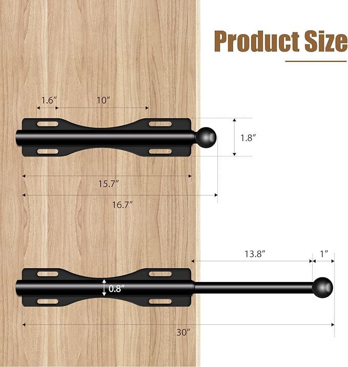 12" Valet Rod For Closet Pull Out Slide Out Adjustable Heavy Duty Valet Rod For Closet, Laundry Room, Bedroom, Bathroom(Black 2PACK)
