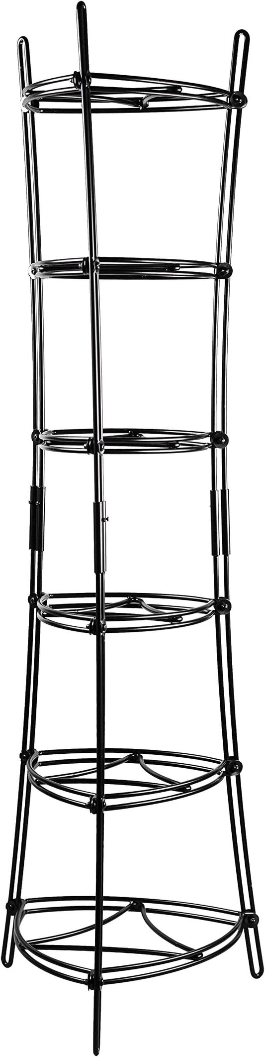 Lodge 6-Tier, Kitchen and Pantry Cast Iron Cookware Storage Organizing Tower, Steel Construction, Matte Black