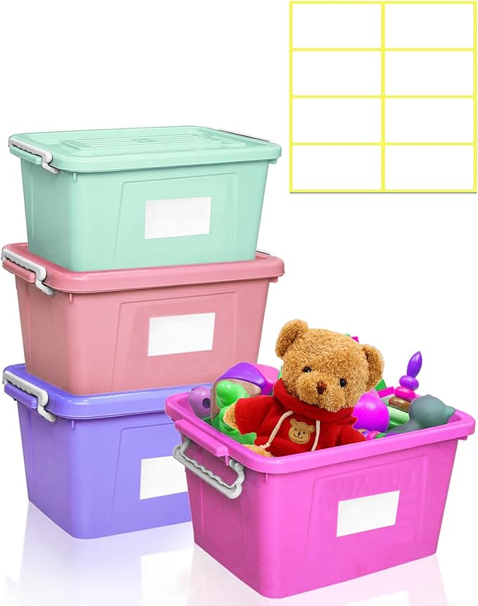 180PCS Labels for Storage Bins, 2 X 4 Inch Removable Labels for Storage Bins, Tear Resistant No Residue, Matte White Blank Box Labels for Home, School Business Organization(2''x4'' 180 Pcs)
