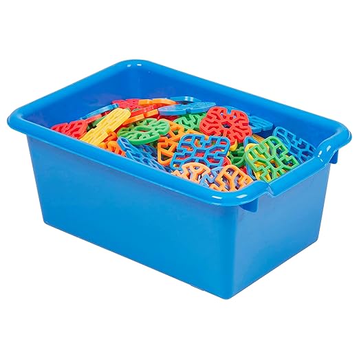 ECR4Kids Scoop Front Storage Bin, Multipurpose Organization, Assorted, 15-Piece