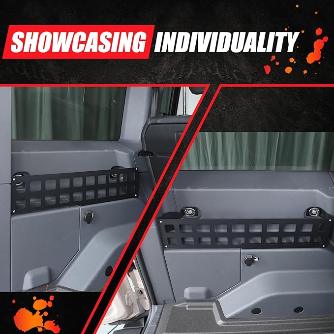 Rear Cargo Rack Trunk Modular Panel Organizers Shelves Compatible with INEOS Grenadier 2022-2025 Trunk Side Molle Storage Rack Basket System Luggage Storage (Left)